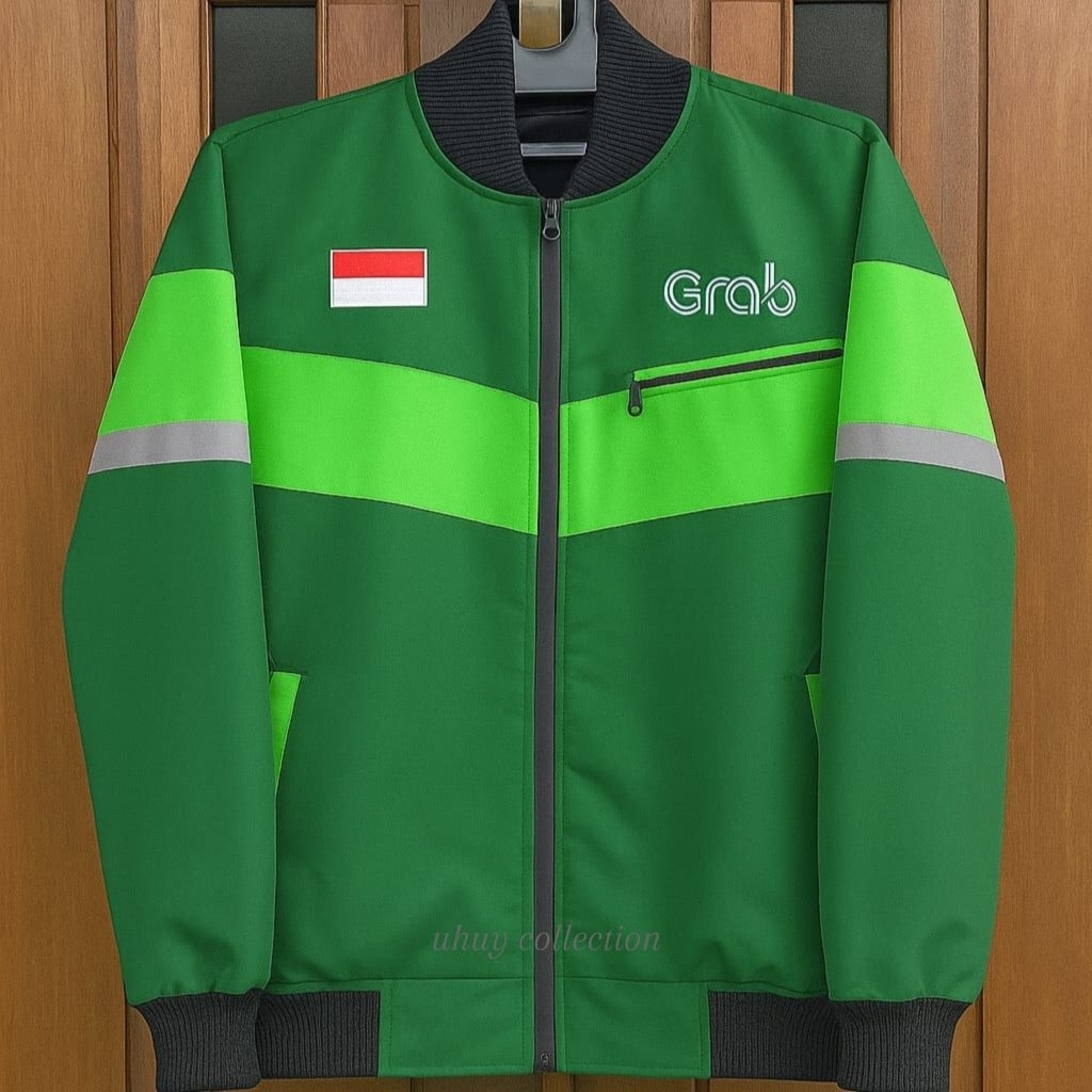 jaket ojol grb//jaket hijau//jaket taslan water proof