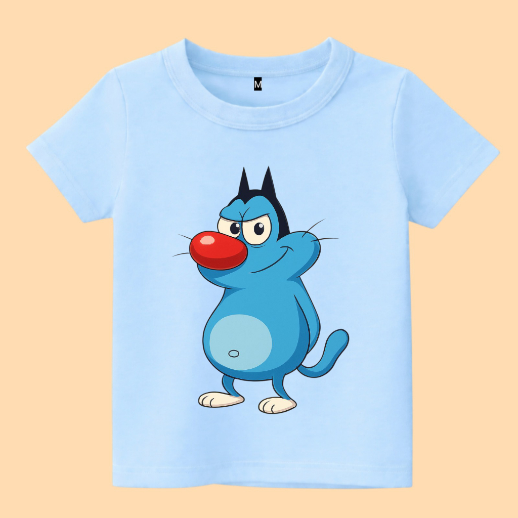 Baju kaos anak Oggy and the cockroaches