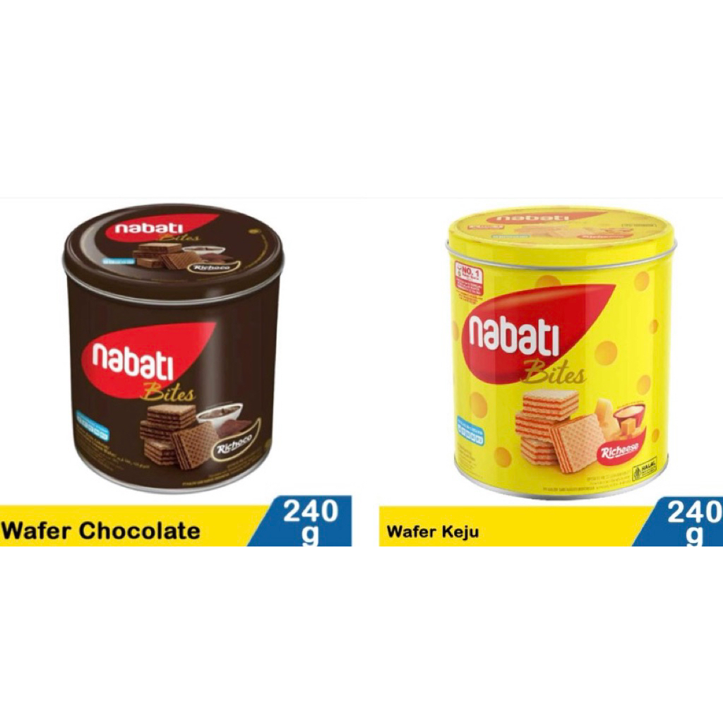 [isi 6] Nabati Wafer Kaleng 240g ~ Nabati Kaleng Karton