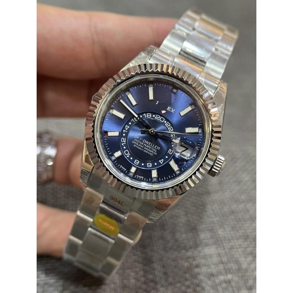 The Luxe Watch25 Jam Tangan Sky Dweller 326935 Oyster Blue Dial ZF Factory SWISS Movement Automatic 