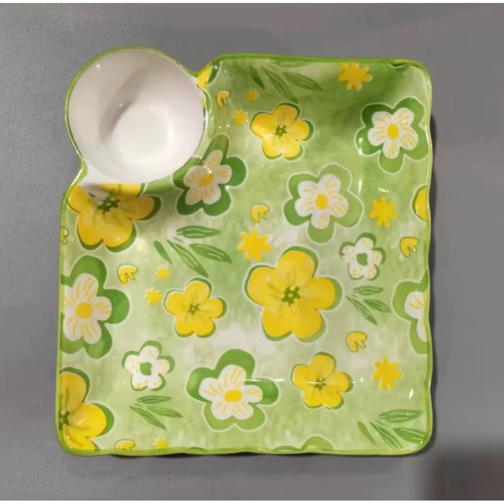 PIRING SAJI KERAMIK AESTHETIC PIRING SEKAT SAOS SAMBAL PIRING MAKAN TAHAN PANAS MICROWAVE