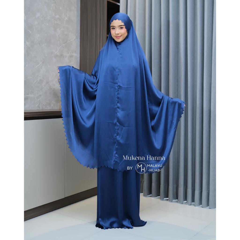 Mukena Hanna Malayu Hijab Travel Lasercut Kardenza Silk Premium – Mukena Ringan Adem Elegan