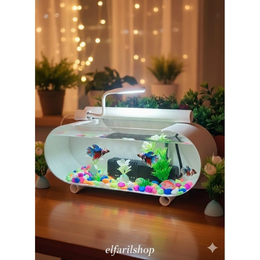 akuarium mini air terjun
