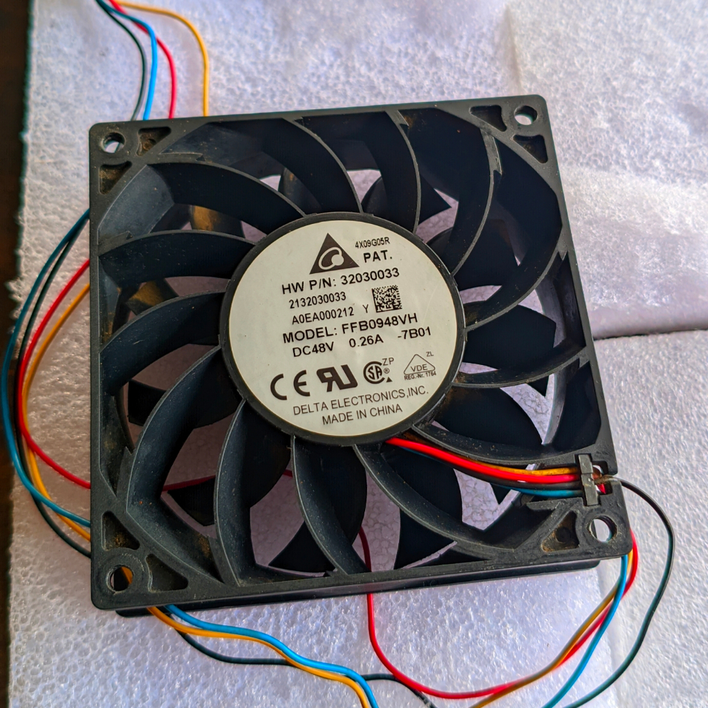 FAN KIPAS HIGH SPEED 9×9CM DELTA DC48V 0.26A