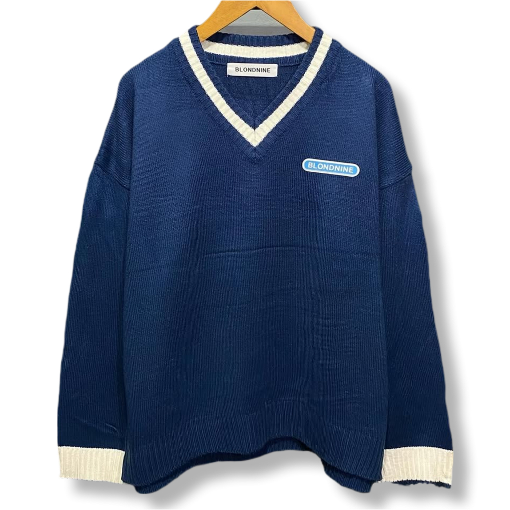 BLONDNINE KNITWEAR V NECK SWEATER | RAJUT | OUTERWEAR | XSTOB