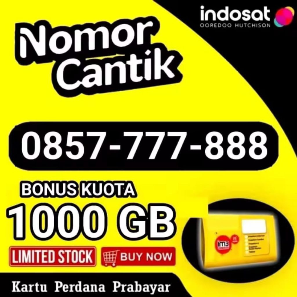 Promo kartu Perdana Indosat, Nomor cantik 10 Digit dengan bonus kuota 1000GB
