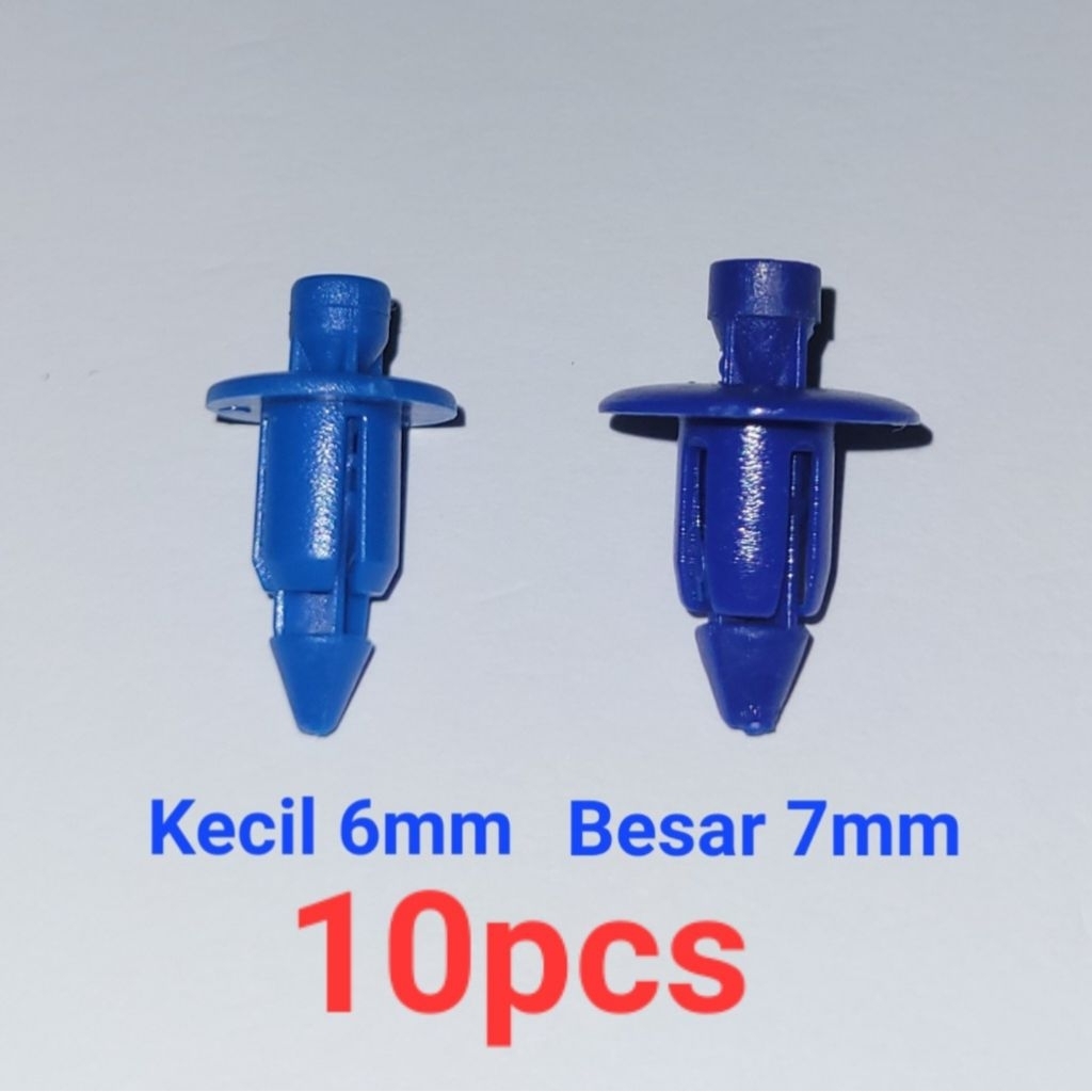 Kancing Klip Rivet Body Motor Nmax CBR Ninja PCX Aerox ADV Warna Biru Paketan 10pcs