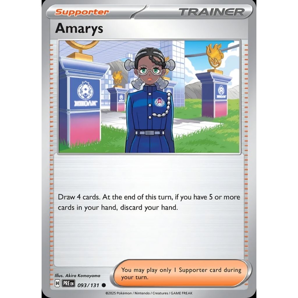 Tcg Pokemon Trainer Supporter Amarys PFL
