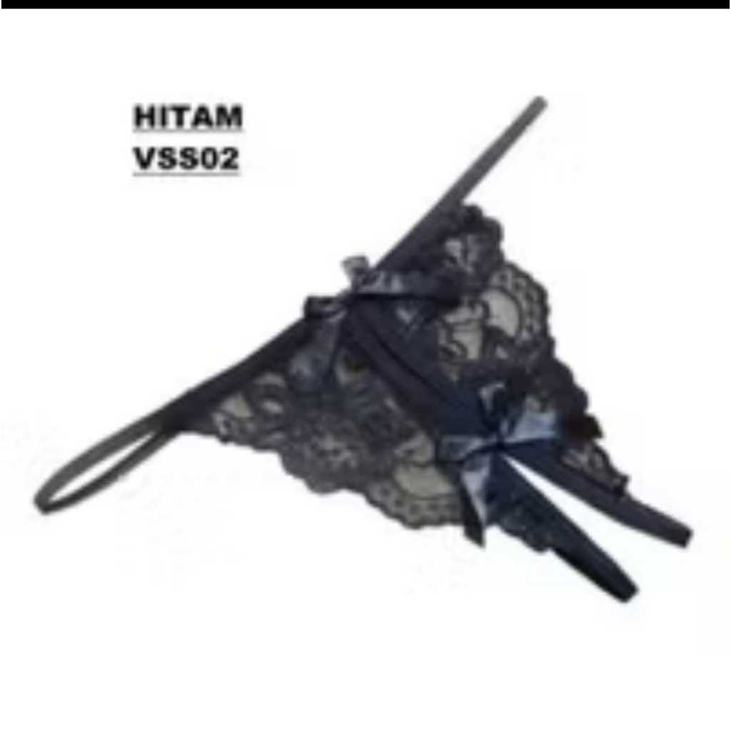 CELANA DALAM WANITA IMPORT PITA SUIT RIBBON VSTRING