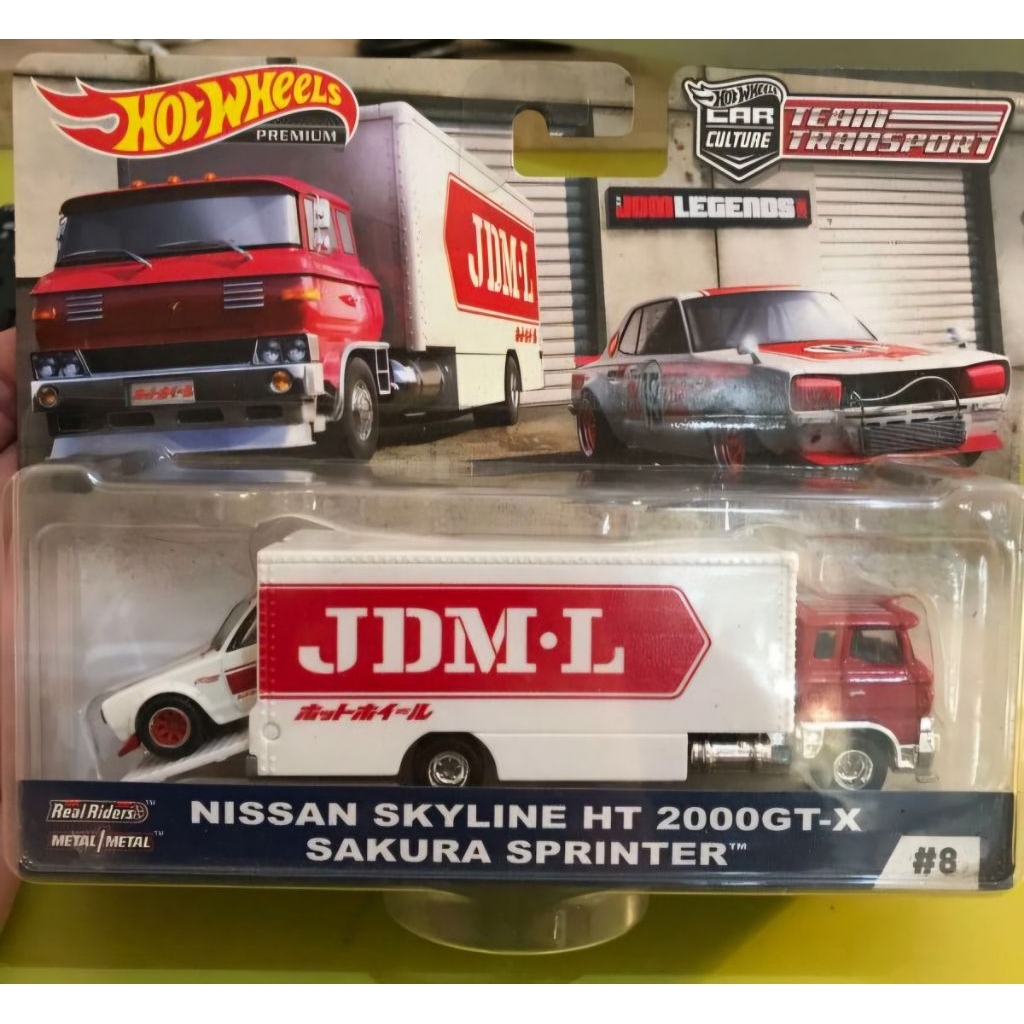 Hot Wheels Team Transport NISSAN SKYLINE HT 2000GT-X + SAKURA SPRINTER