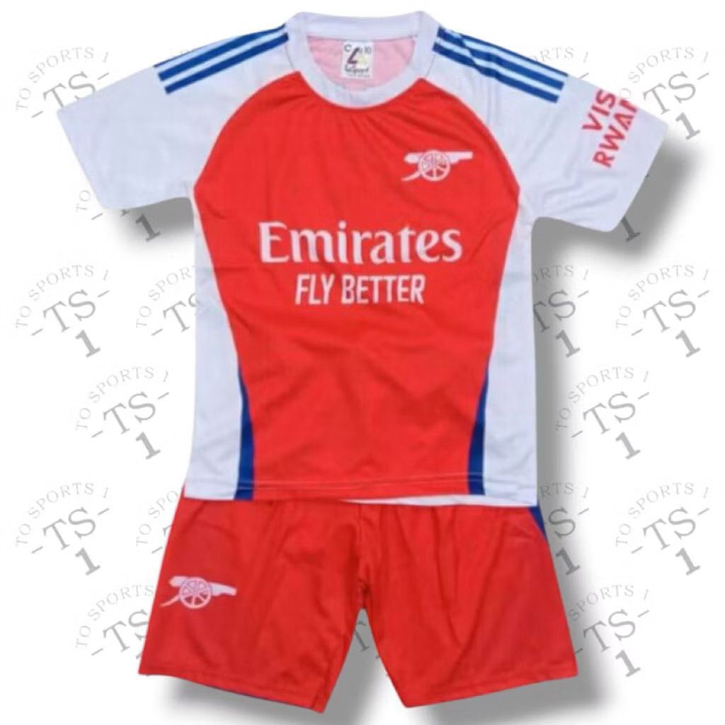 Setelan Jersey Bola Anak Usia 5-12 Tahun Printing Warna Merah Putih