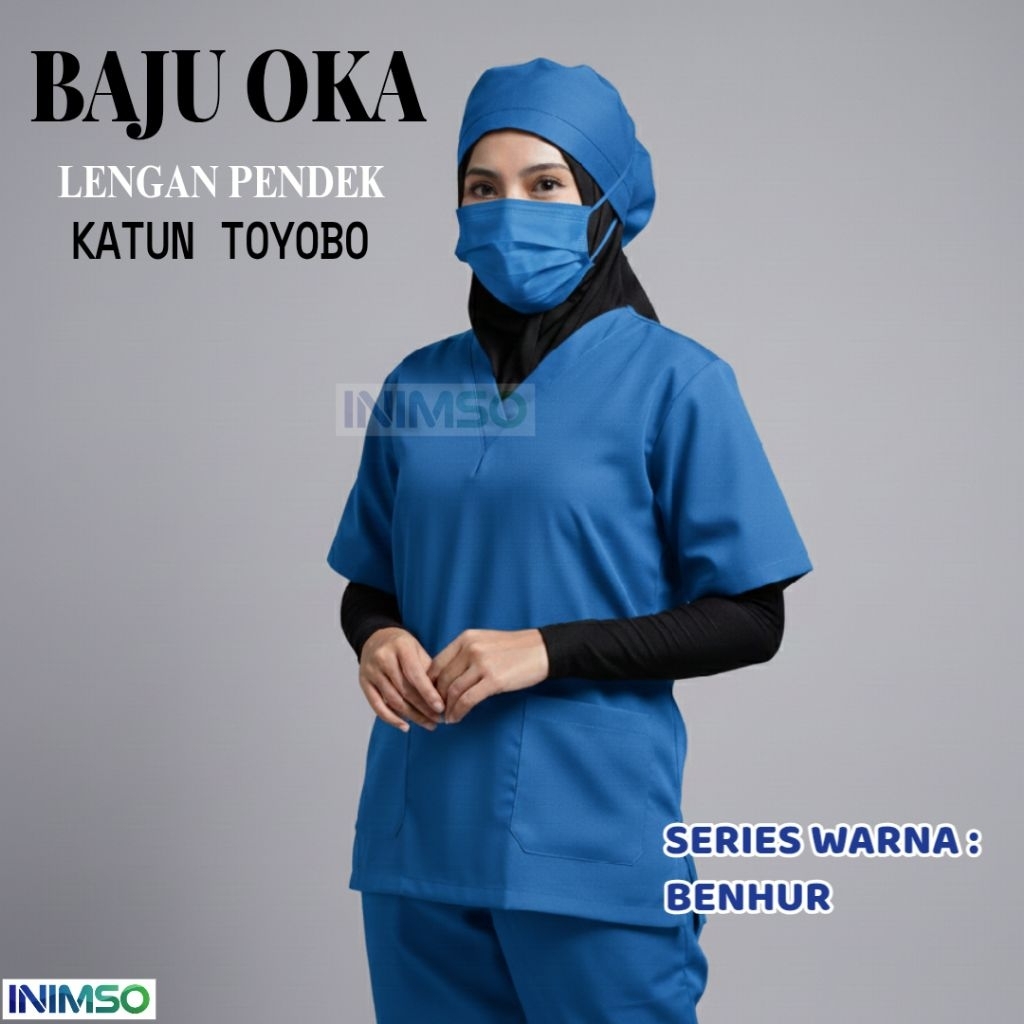 Baju Oka Perawat Warna Benhur Lengan Pendek Toyobo