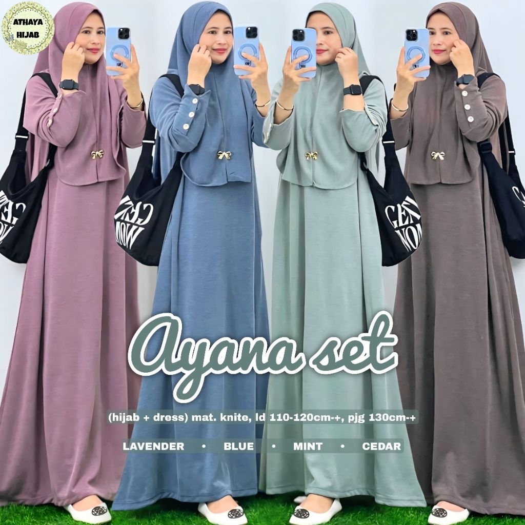 AYANA GAMIS + SET HIJAB BY ATHAYA