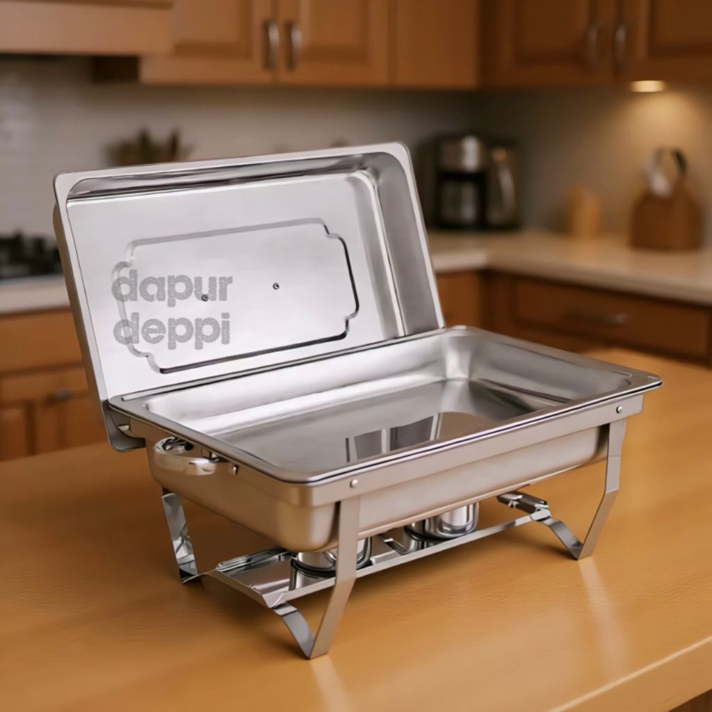 Chafing dish stove 12 liter TEBAL Prasmanan jumbo Stainless / Tempat wadah prasmanan penghangat