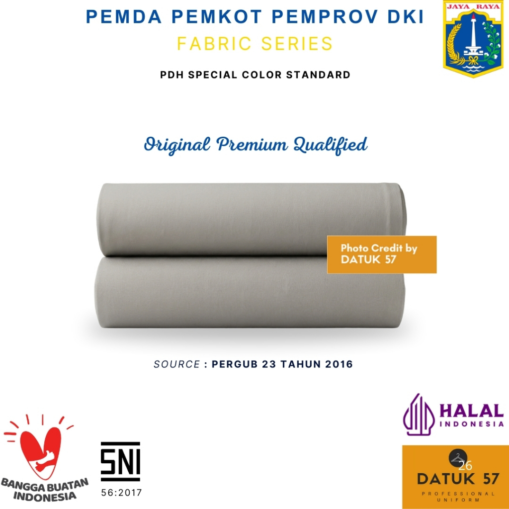 [KAIN] Seragam Atasan Bawahan Satu Stel PDH Pemda Pemkot Pemprov DKI Jakarta Pria Wanita Original Pr