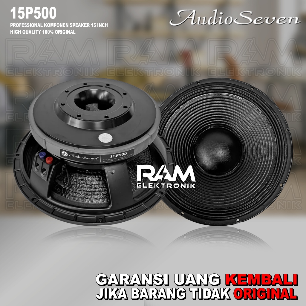 Komponen Speaker 15 Inch AUDIO SEVEN 15P500 | 15 P500 | 15 P 500 Original