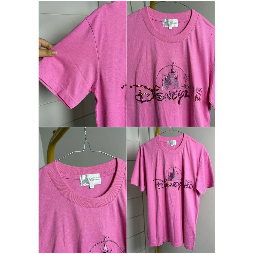 [Termurah] BARANG BARU. Kaos Disney Pink ORIGINAL (beli di Disneyland Hongkong). Size: M