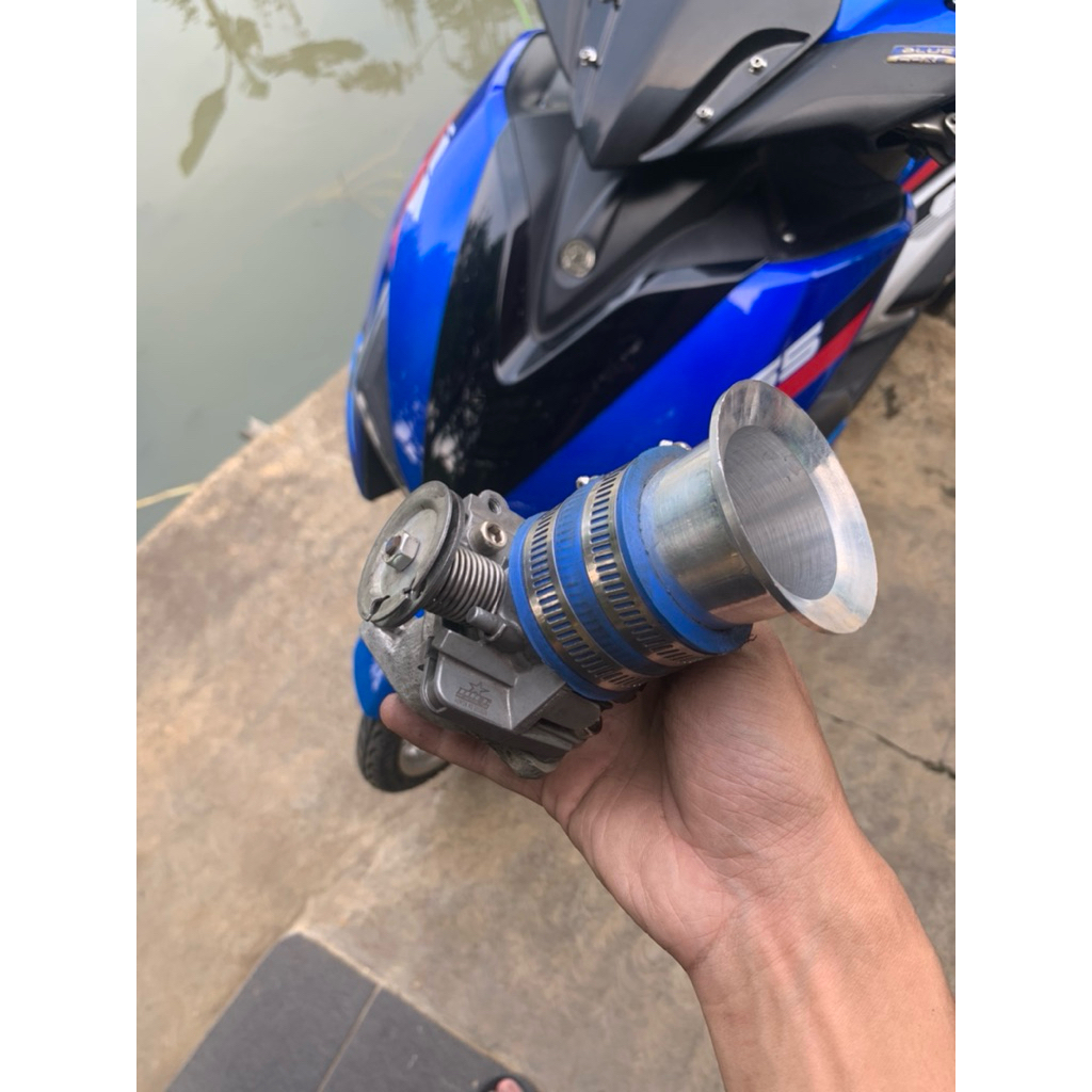 throttle body brt 34 aerox old/new intake downdraft+rebah bonus velo