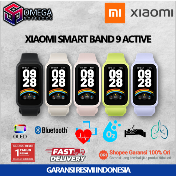Jam tangan pintar Xiaomi Smart Band 9 Active Xiaomi Smart Watch Garansi Resmi