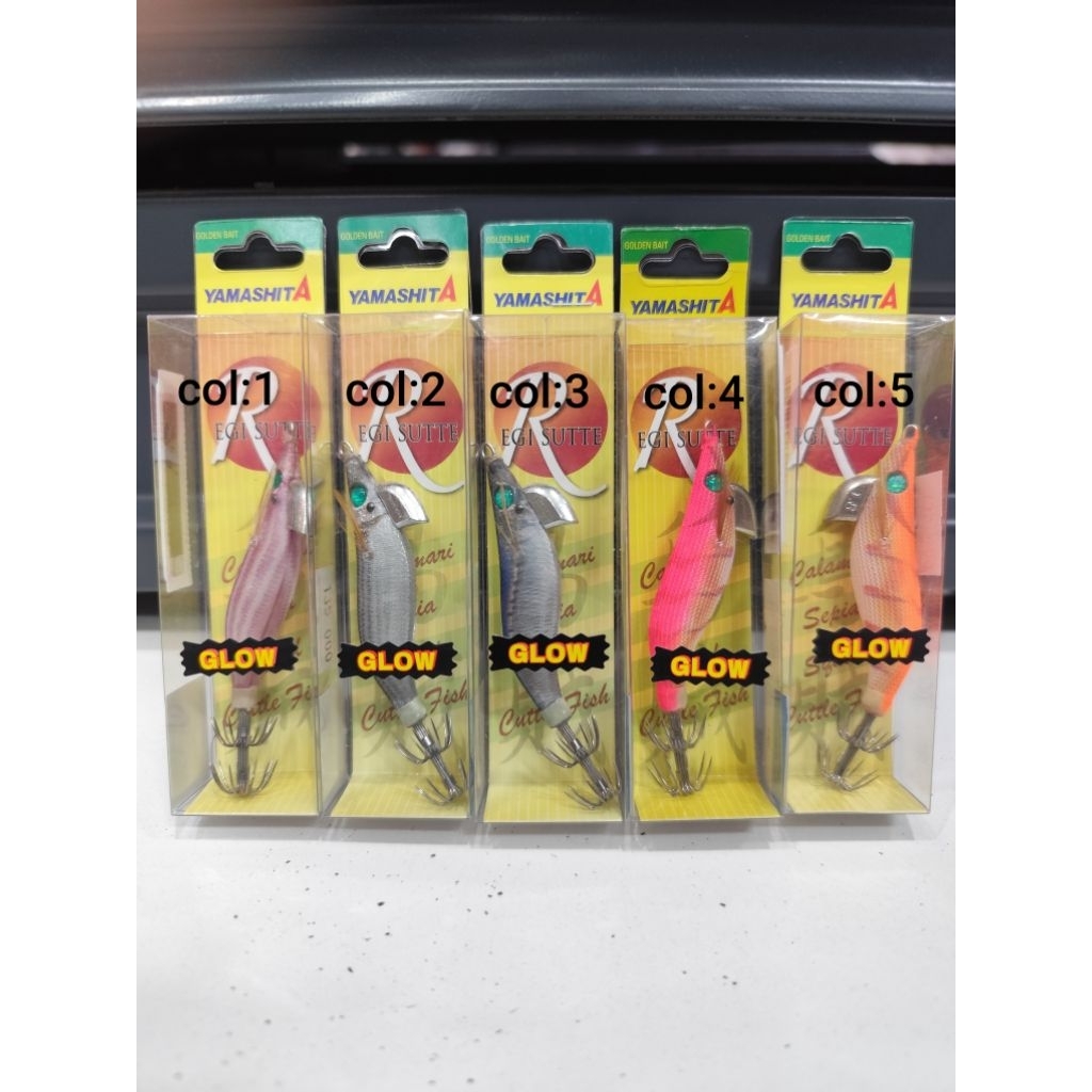umpan pancing cumi-cumi Yamashita Egi Sutte R Glow.