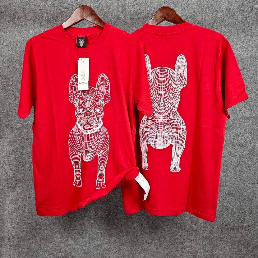 KAOS T-SHIRT STREETWEAR LIFEWORK LIFEWORK RADOG RED