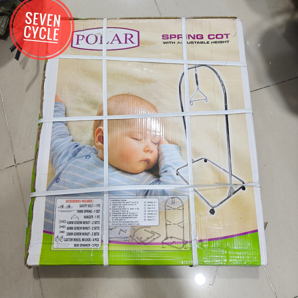 Tiang ayunan bayi tiang polar chrome stainless komplit