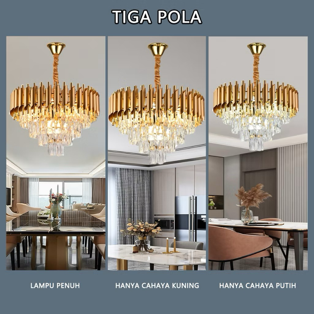 LAMPU HIAS RUMAH CRYSTAL// LAMPU RUMAH MEWAH