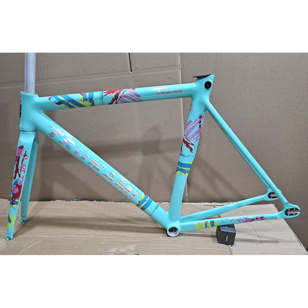 Frameset Sepeda Fixie TSUNAMI SNM300 Warna Bianchi