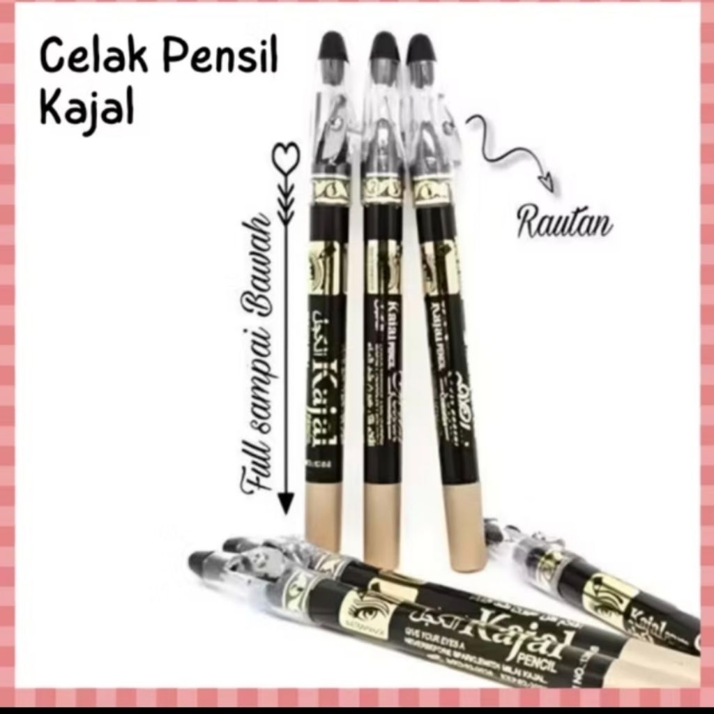 ORIGINAL ARAB CELAK KAJAL CELAK MATA HITAM PEKAT / PENSIL CELAK WATERPROOF HALAL / CELAK KAJAL / CEL