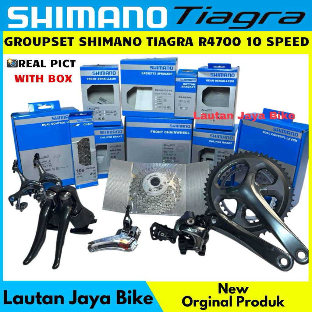 GROUPSET SHIMANO TIAGRA R4700 10SPEED 50/34X170MM 11-34T Terbaru