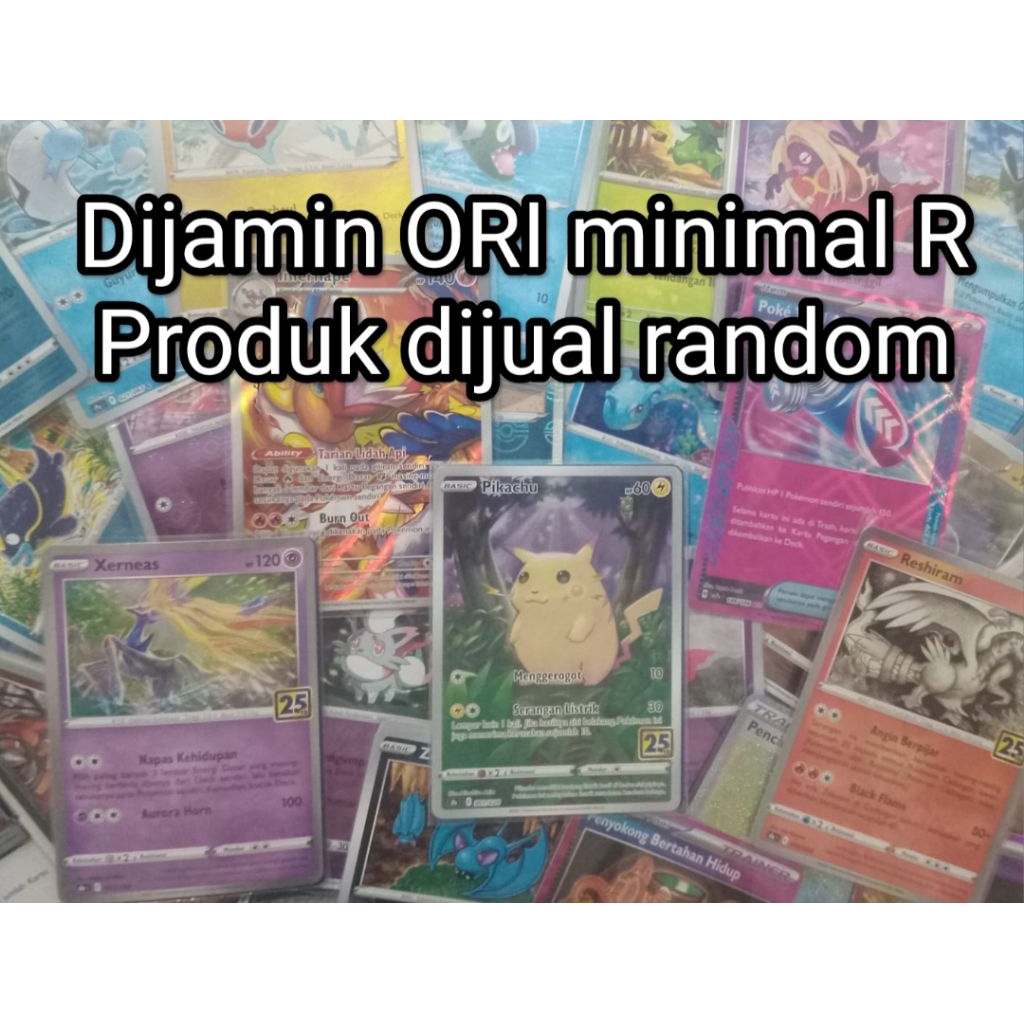 Kartu Foil TCG pokemon indonesia random