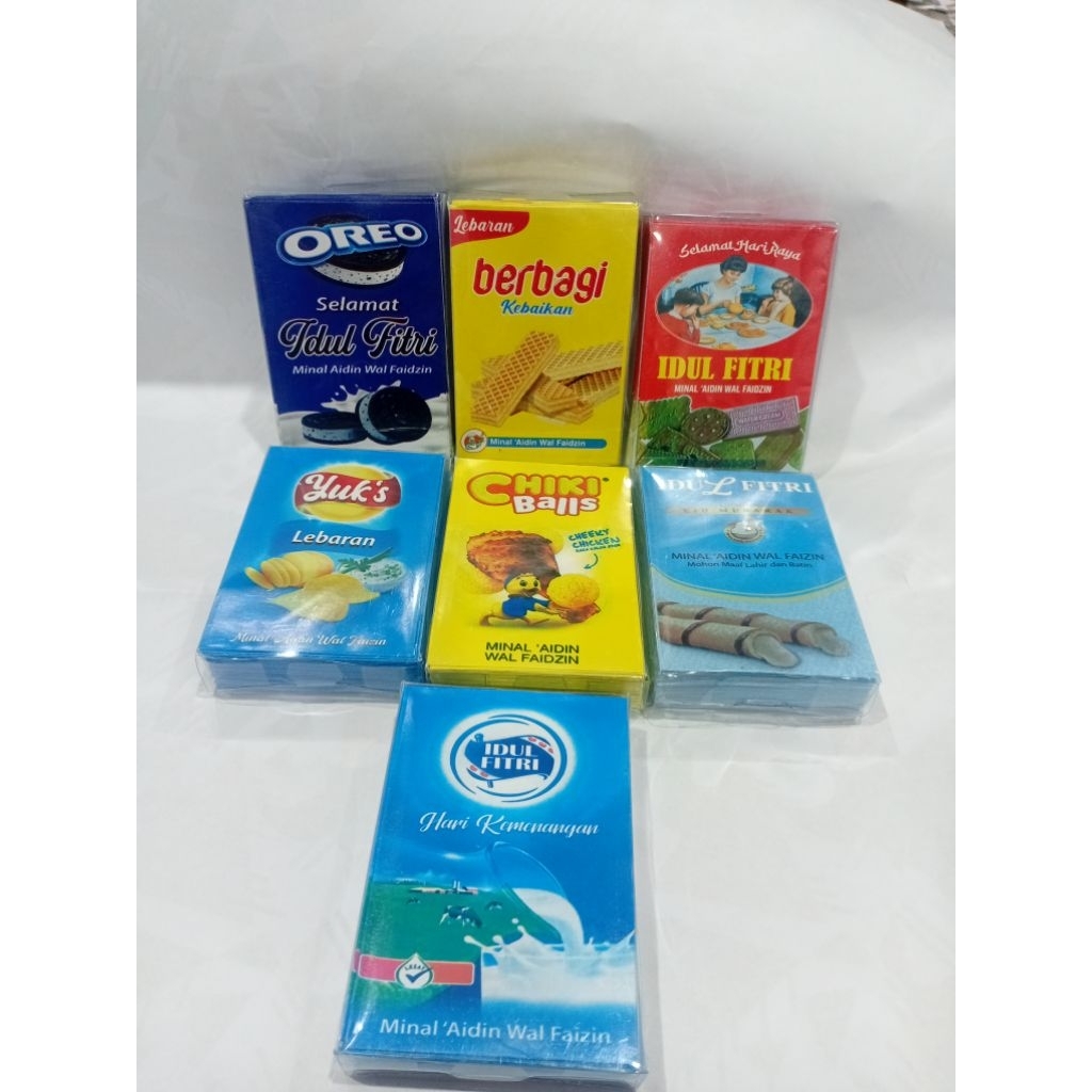 Amplop Lebaran Angpao Lebaran Motif Jajanan Anak-Anak 1 Pack Isi 50pcs Unik Gambar Jajanan Makanan C