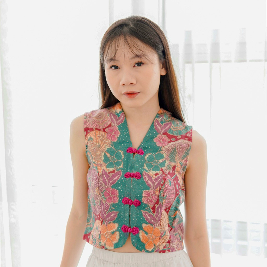 DUMPLING TOP | Atasan Batik Modern, Cheongsam Crop, Batik Cheongsam, Atasan Batik Imlek, CNY Top