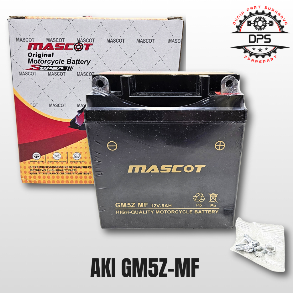 Aki Motor MASCOT (GM5Z-3B) Aki Kering Supra X Legenda Supra Fit Shogun Astrea Tahan Lama