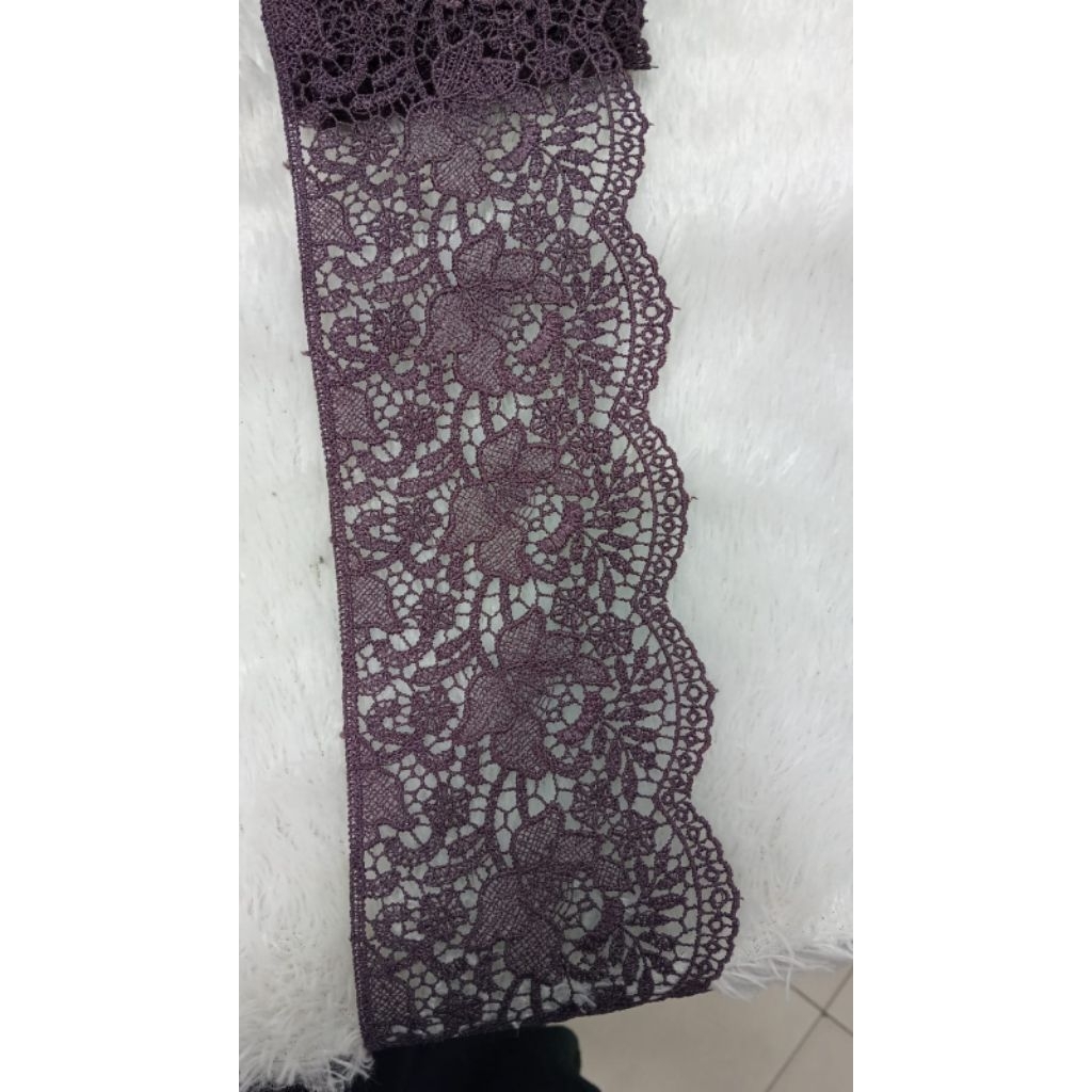 RENDA BORDIR PINGGIRAN LEBAR 10CM/ HARGA 90CM/
