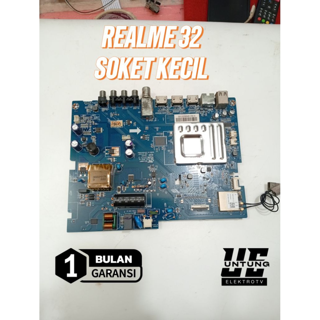 MAINBOARD TV REALME 32 ANDROID SMART (SOKET KECIL) MOTHERBOARD-MB-MOBO-MODUL MAINBOARD TV REALME 32 
