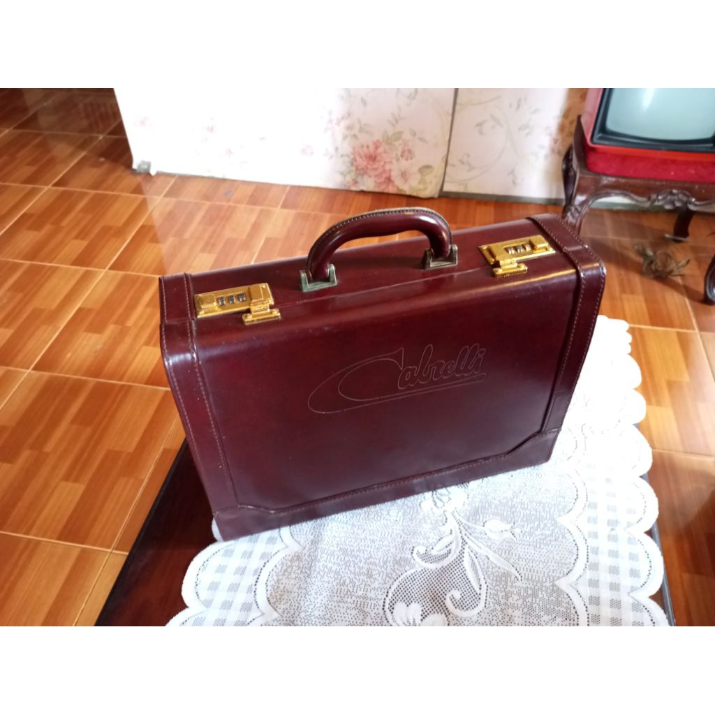 Koper Kulit Jadul Merk CALLEBRI Antik Vintage Lawas Tua Kuno Retro