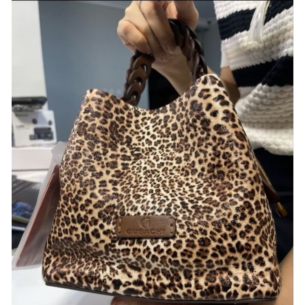 Gusachi Handbag Serut Leopard Ada Talpan