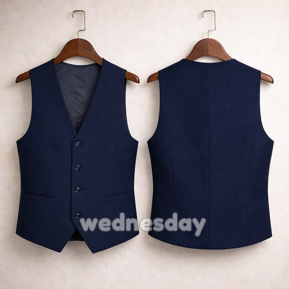 WEDNESDAY - Rompi Pria Formal Slimfit | Vest Pria Casual Slimfit Modern Basic Kantor Wedding