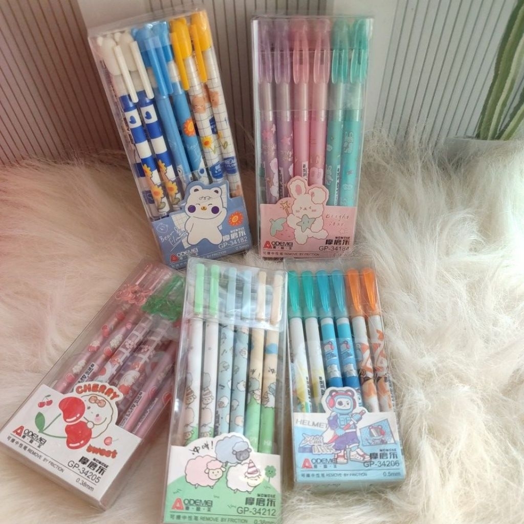 (12pcs) pena bisa dihapus odemei