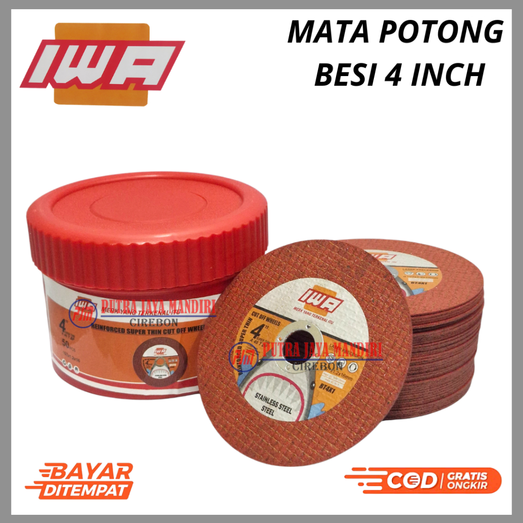 Tricraft Mata Gerinda Besi Batu Potong Metal 4 Inch Original