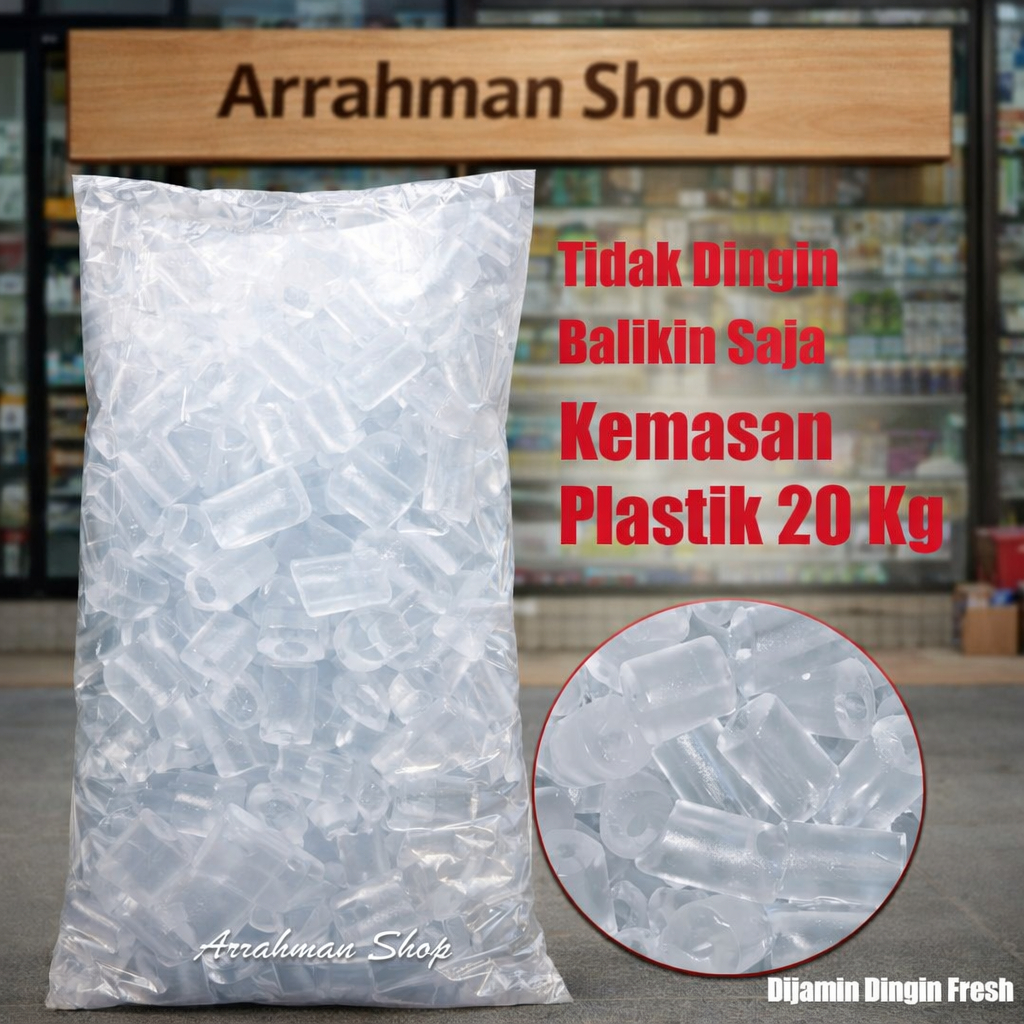 Wabisabie.Store Es Batu Kristal ( Ice Tube ) Model Bulat - Es Cube Es Kristal Dijamin Dingin Fresh