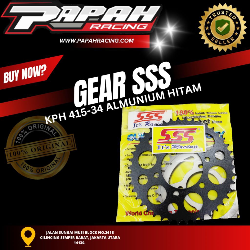 GEAR SSS KPH 415-34 ALMUNIUM HITAM