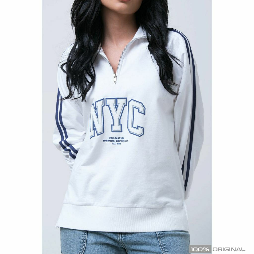 2 WARNA - Sweater Model Terbaru Logo Jeans Original Sweater Wanita