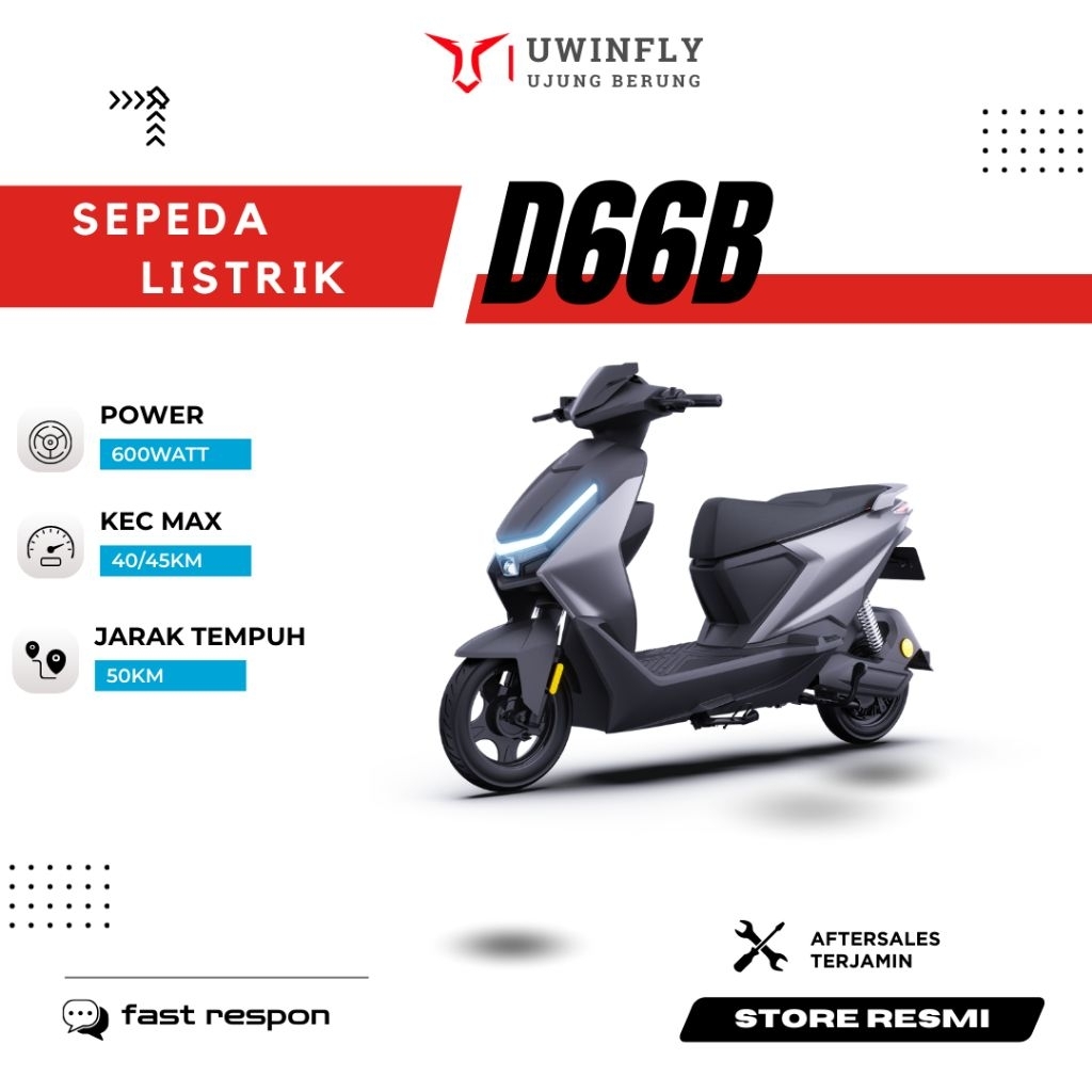 Sepeda listrik uwinfly D66B terbaru 600watt - Terbaru 2025 Bergaransi Resmi Uwinfly indonesia