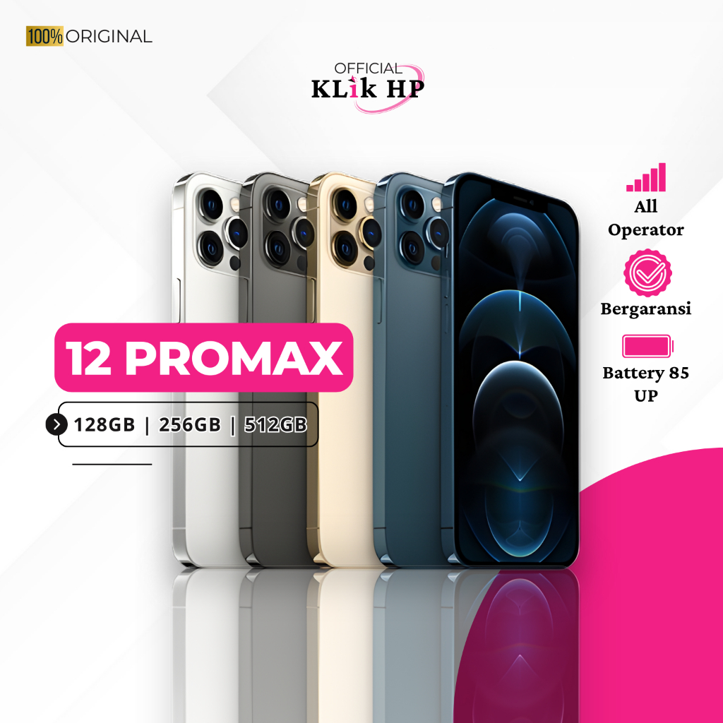iPhone 12 Pro Max Like New Fullset - Resmi - Bergaransi 128GB 256GB 512GB
