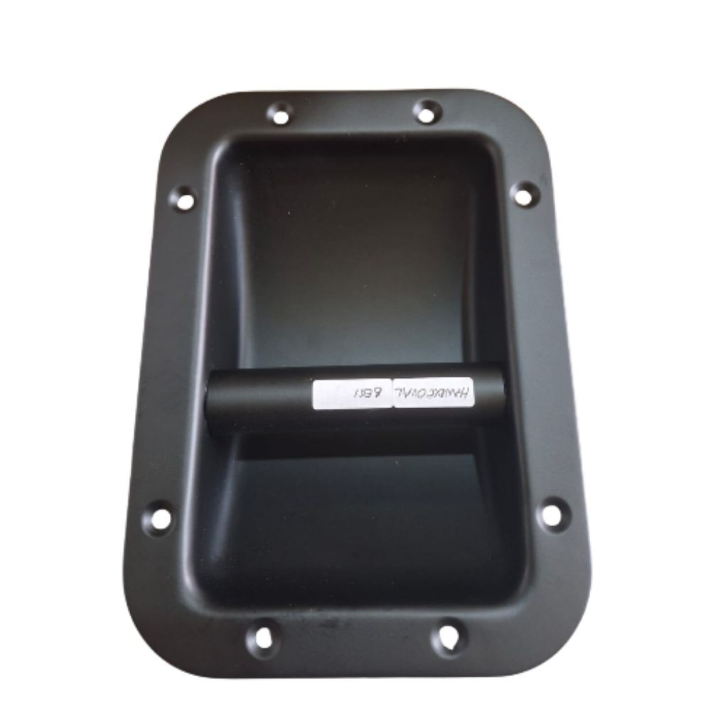 HANDLE BOX SPEAKER (MODEL OVAL) IMPORT UKURAN 22×16×5 CM BAHAN PLAT BESI