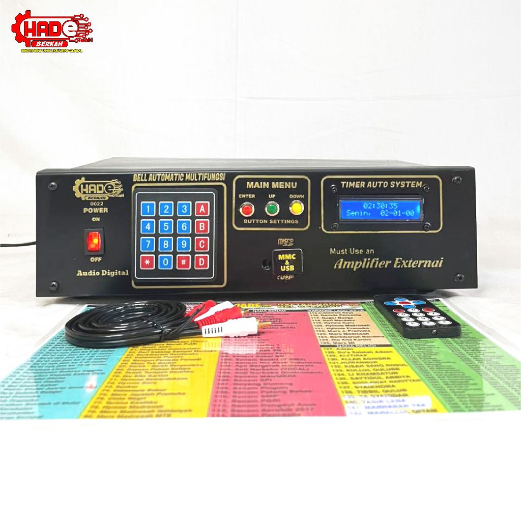 BEL SEKOLAH OTOMATIS SETING TOMBOL TANPA AMPLIFIER