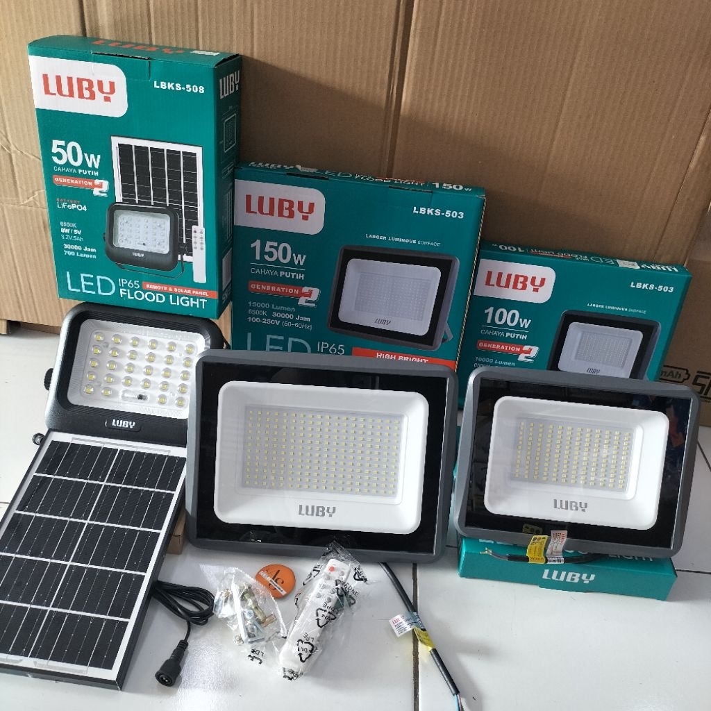LAMPU SOROT LUBY FLOOD LIGHT LBKS-503 / LBKS-505 / LBKS-508 Cahaya Putih Bersertifikat SNI