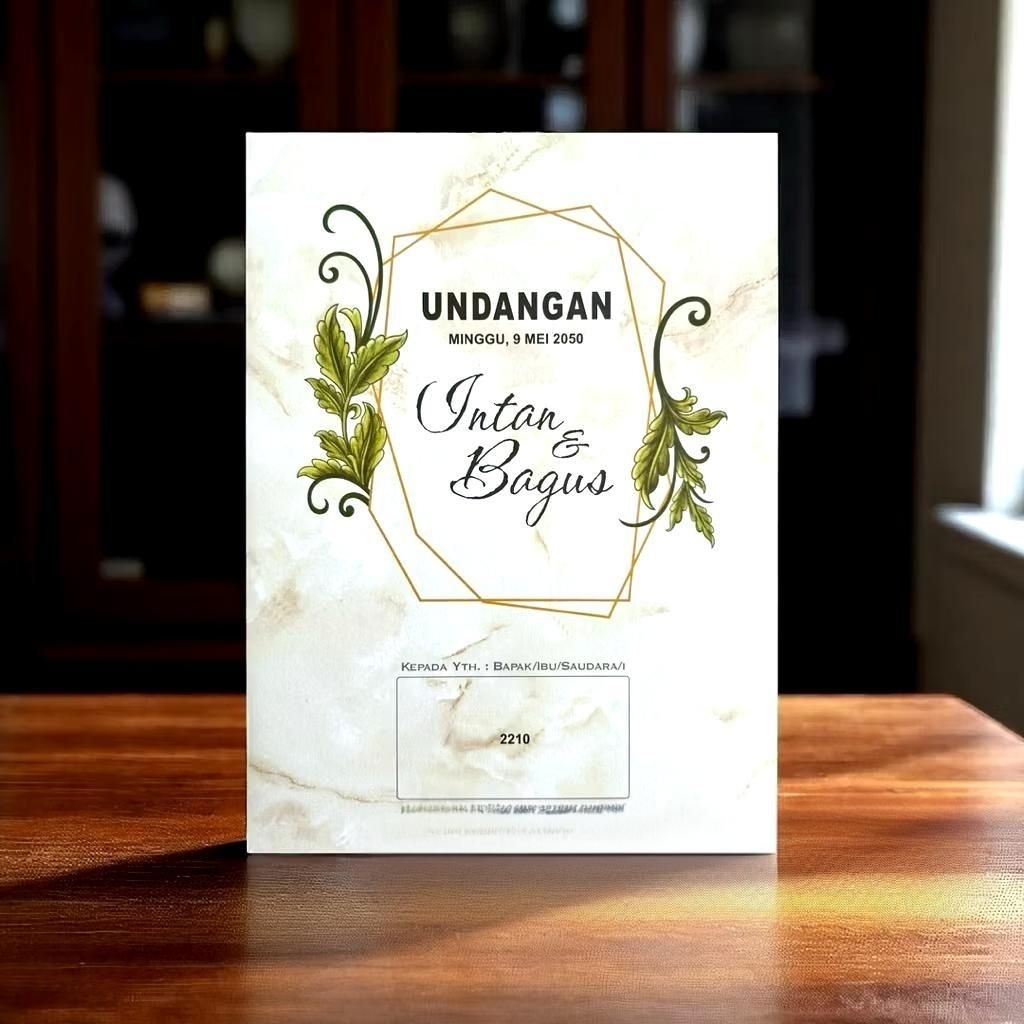 Cetak Undangan Blanko Erba 2210 | Cetak Undangan Blanko Murah | Cetak Undangan Elegan | Cetak Undang